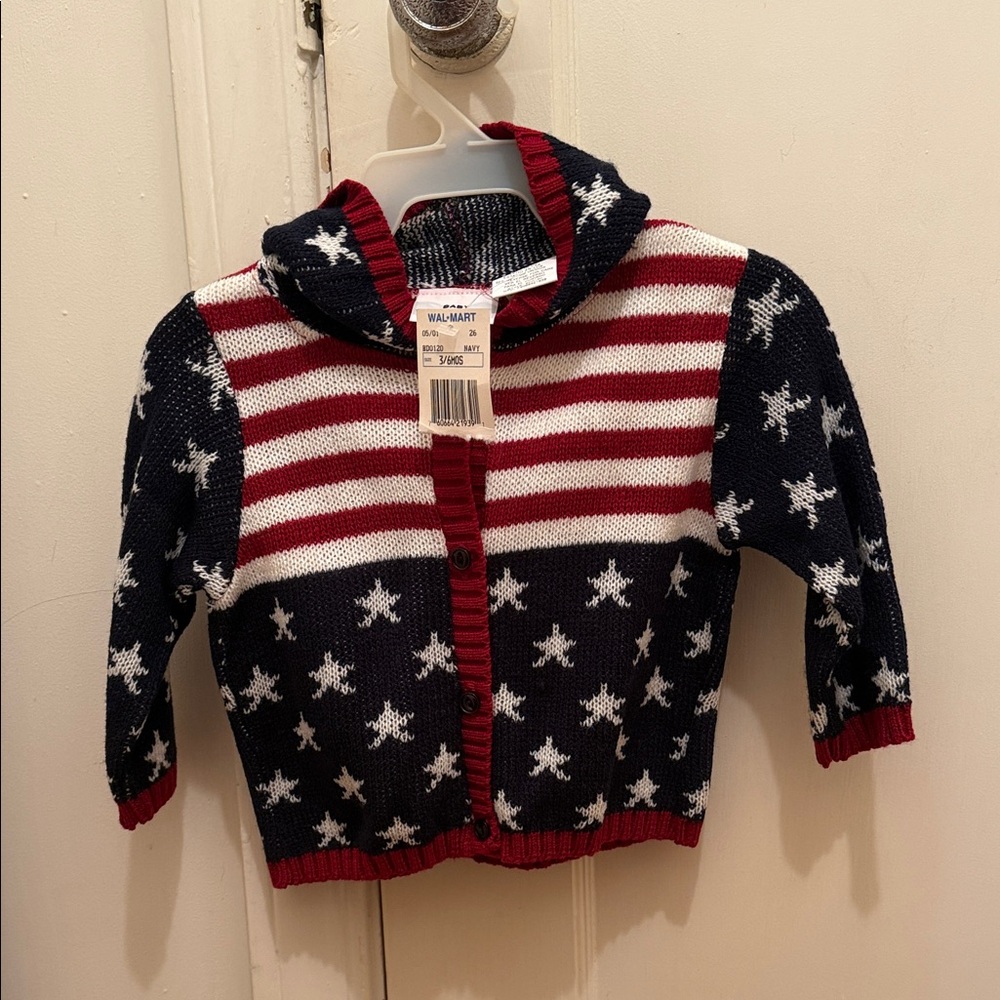 *NWT* Patriotic Star and Stripe Kids Cardigan